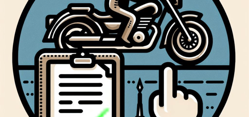 Symbol für einen Blogbeitrag über die rechtliche Seite von Motorradsitzen Polstern und Betriebserlaubnis