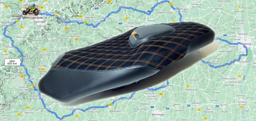 Beispilebild über 600km fahren mit der Bikepolstersitzbank