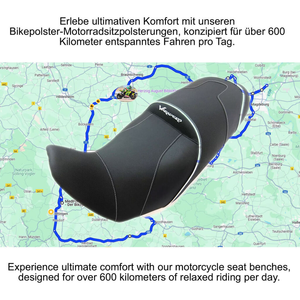 Neupolsterung einer Honda Varadero mit der Möglichkeit Fahren über 600km