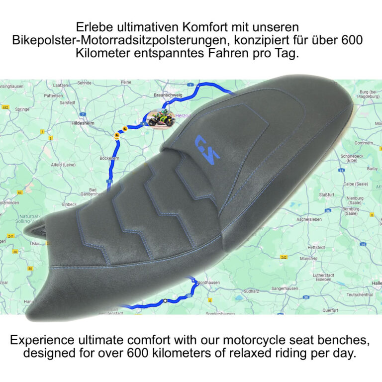 über 600 km am Tag schmerzfrei möglich zu fahren