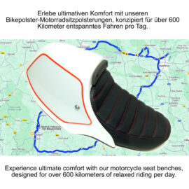 600km Touren möglich mit der neuen Bikepolsterer Polsterung der Yamaha XSR900