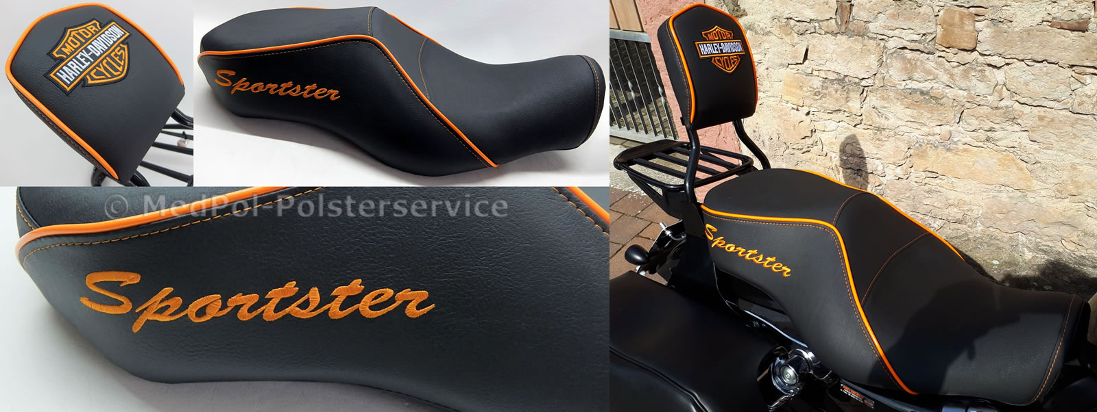 Polsterbeispiele von Harley-Davidson Bikes/Motorräder
